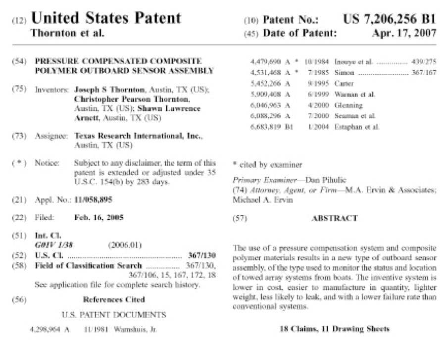 patent number